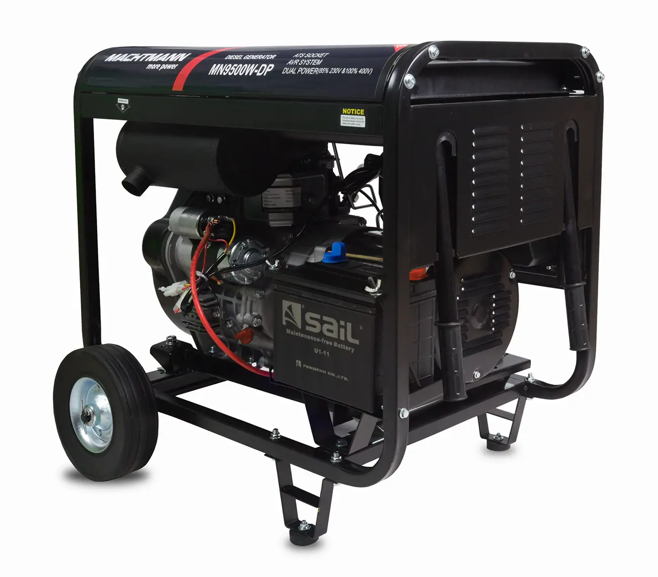 Agregat prądotwórczy diesel Machtmann MN9500W-DP - widok ogólny produktu