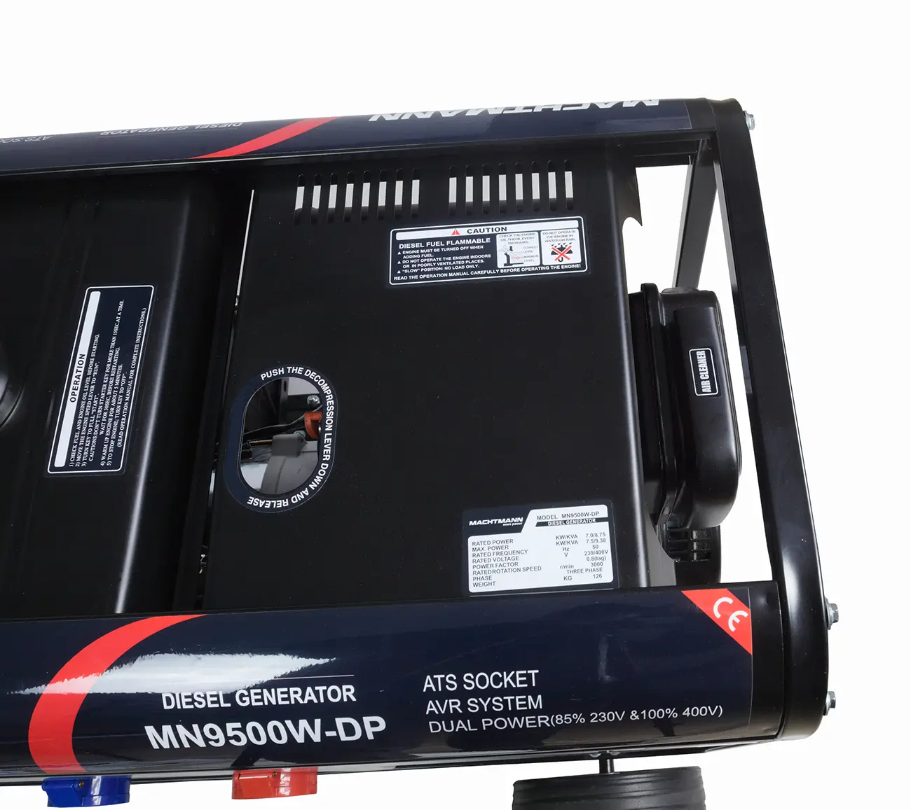 Machtmann MN9500W-DP - detale ramy wzmacniającej i amortyzatorów