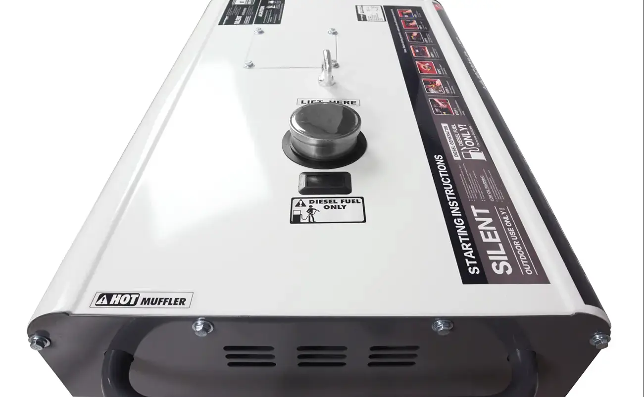 Machtmann MN9500WD-ATS - widok z góry na konstrukcję agregatu